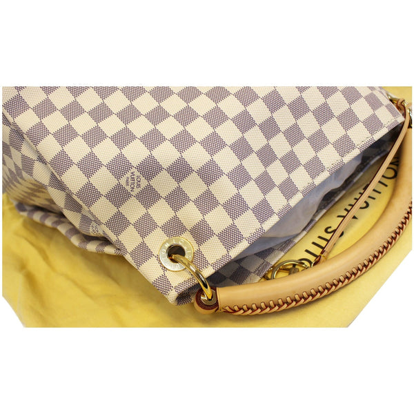 LOUIS VUITTON Artsy MM Damier Azur Shoulder Bag White-US