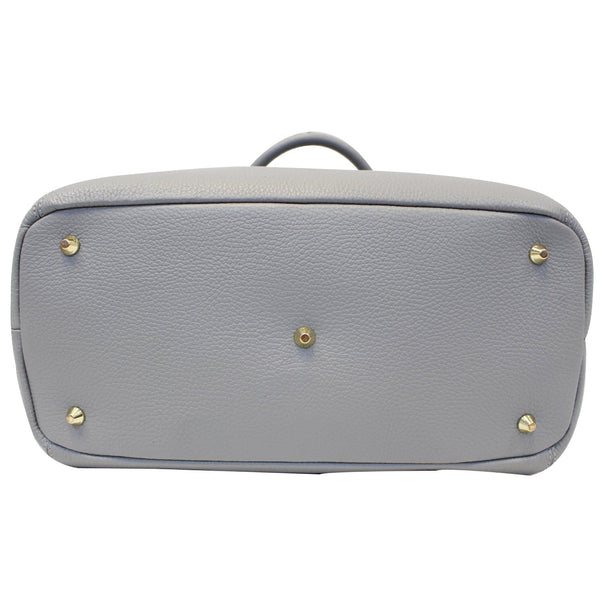 Versace Collection Pebbled Leather Shoulder Bag Grey