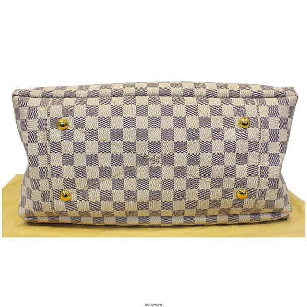 LOUIS VUITTON Artsy MM Damier Azur Shoulder Bag White