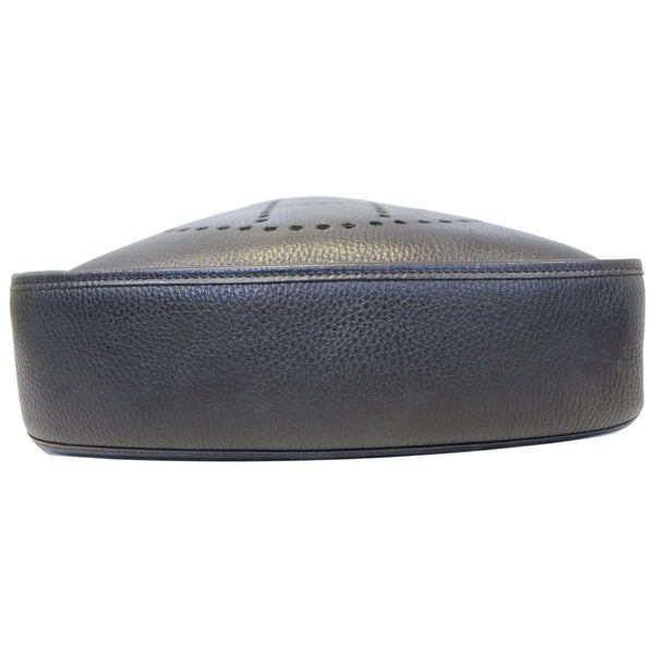 HERMES Evelyne GM Taurillon Clemence Shoulder Bag Black