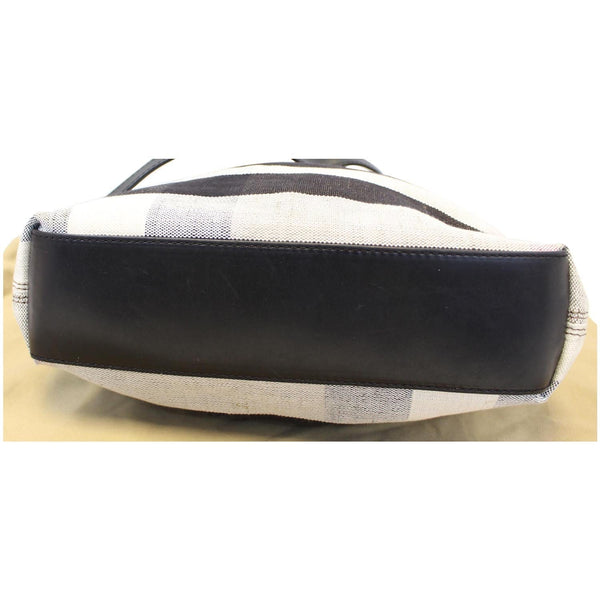 BURBERRY Susanna Medium Leather Canvas Check Shoulder Bag Brown