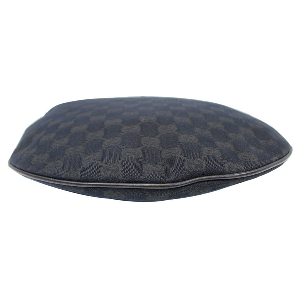 GUCCI GG Canvas Horsebit Medium Wave Hobo Bag Black-US