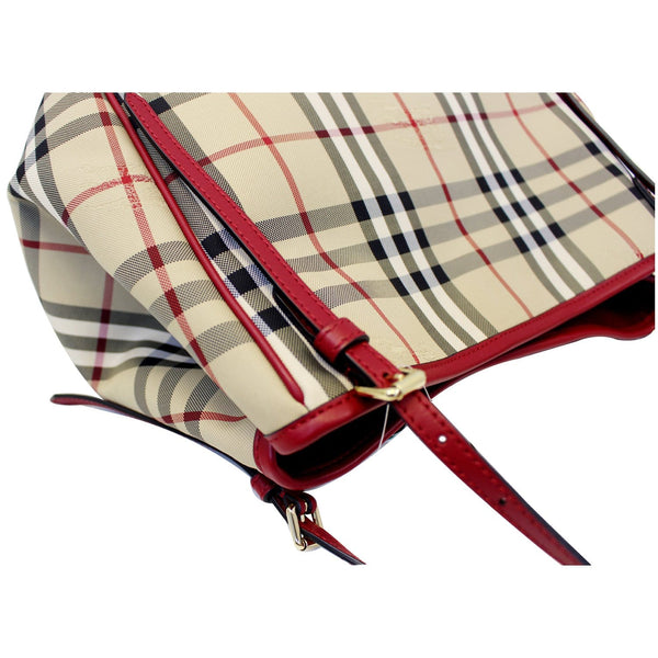 BURBERRY Haymarket Check PVC Tote Shoulder Bag