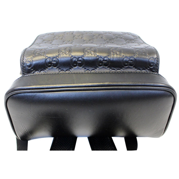 GUCCI Signature Leather Backpack Bag Black-US