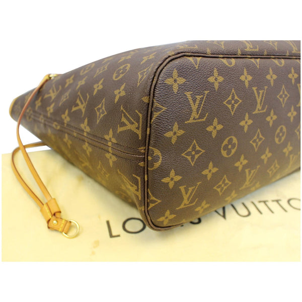 LOUIS VUITTON Neverfull MM Monogram Canvas Tote Shoulder Bag Brown