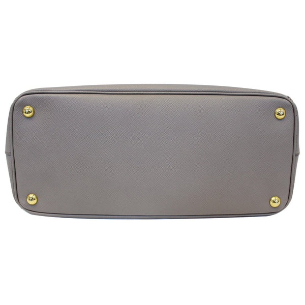 PRADA Saffiano Double Zip Executive Tote Shoulder Bag Grey-US