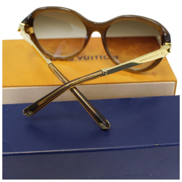 LOUIS VUITTON Petit Soupcon Cat Eye Sunglasses Brown/Gold Z0487W-US