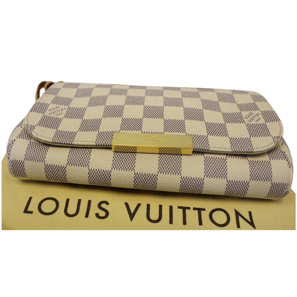 LOUIS VUITTON Favorite PM Damier Azur Crossbody Bag White