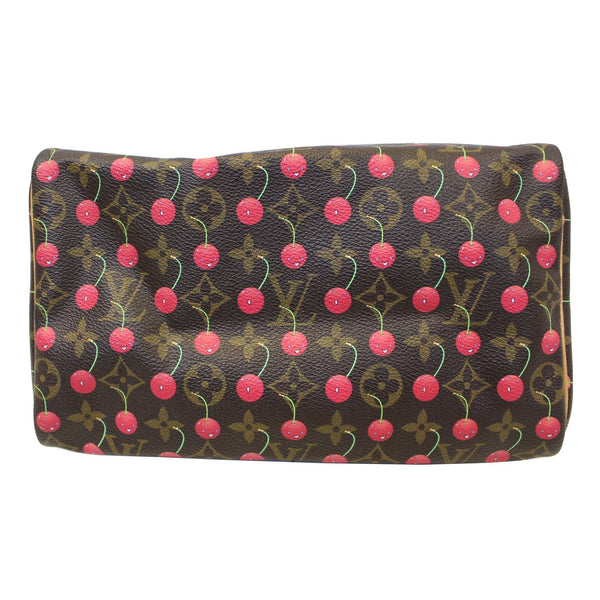 LOUIS VUITTON Cerises Speedy 25 Monogram Canvas Satchel Bag-US