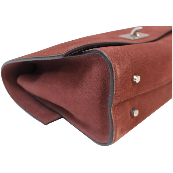 GIVENCHY Medium Shark Suede Leather Satchel Bag Red