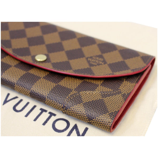 LOUIS VUITTON Caissa Damier Ebene Wallet Brown