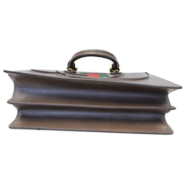 Gucci Handle Bag Animalier Leather Brown - bottom view