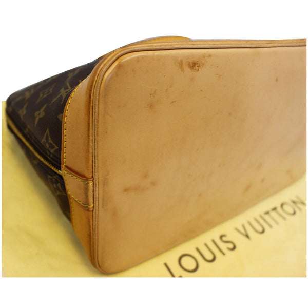 LOUIS VUITTON Alma Monogram Canvas Satchel Bag Brown-US