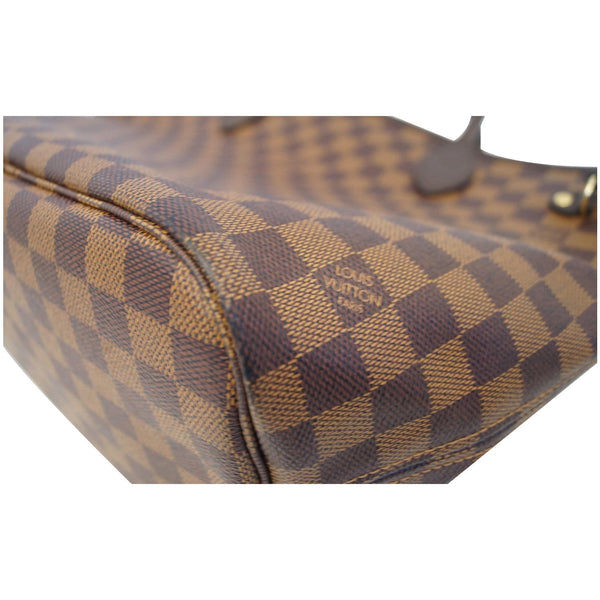 LOUIS VUITTON Neverfull MM Damier Ebene Tote Shoulder Bag Brown