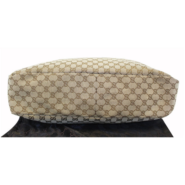 GUCCI Horsebit GG Canvas Large Hobo Bag Beige/White 114900