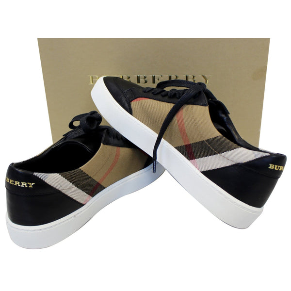 Burberry Salmond House Check Leather Sneakers Size 39-US