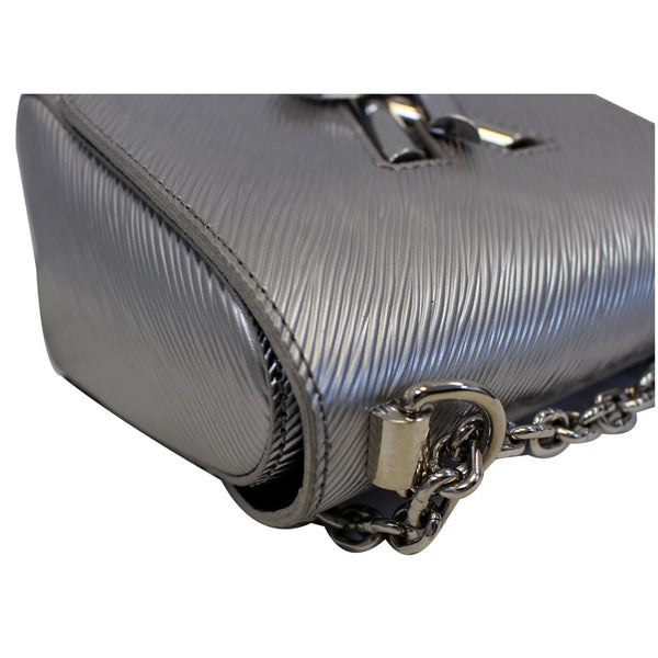 LOUIS VUITTON Twist PM Epi Leather Crossbody Bag Silver