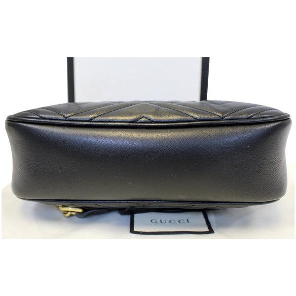 GUCCI GG Marmont Matelasse Small Leather Crossbody Bag Black-US
