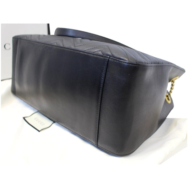 GUCCI GG Marmont Metelasse Medium Quilted Leather Shoulder Bag 453569 Black-US