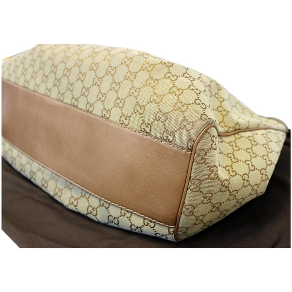 GUCCI Sukey Large GG Canvas Tote Bag Beige 211943