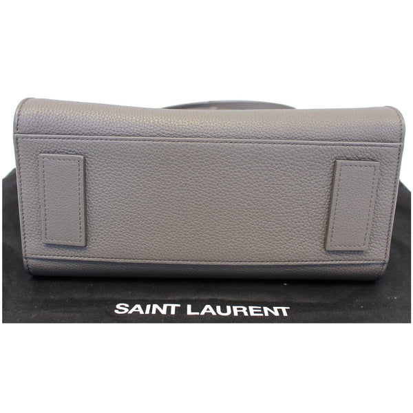 YVES SAINT LAURENT Sac de Jour Small Grained Leather Shoulder Bag Grey-US
