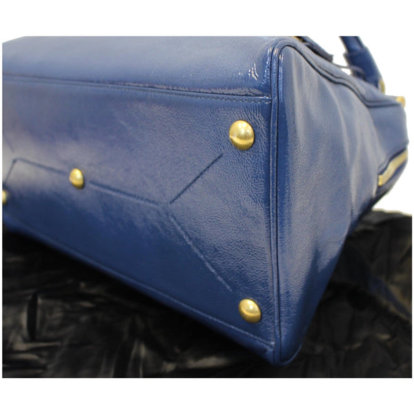 Yves Saint Laurent Majorelle Satchel Bag Leather Blue for sale
