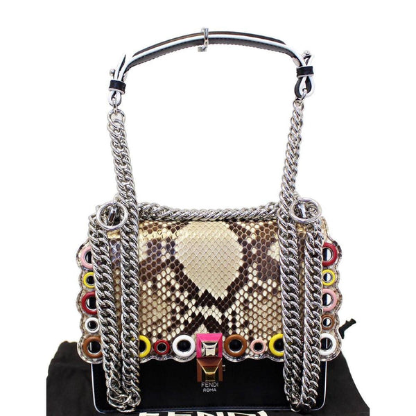 Fendi Kan I Python Leather Small Crossbody Bag