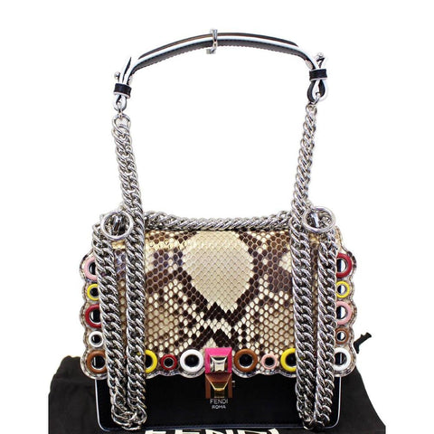Fendi Kan I Python Leather Small Crossbody Bag