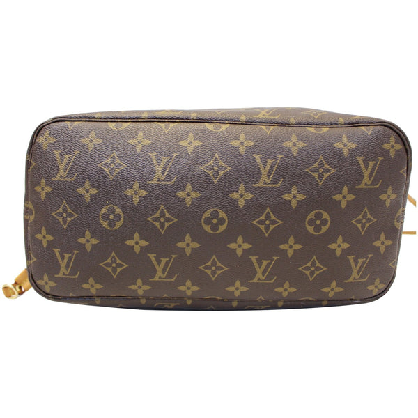 LOUIS VUITTON Neverfull MM Monogram Canvas Tote Shoulder Bag Brown