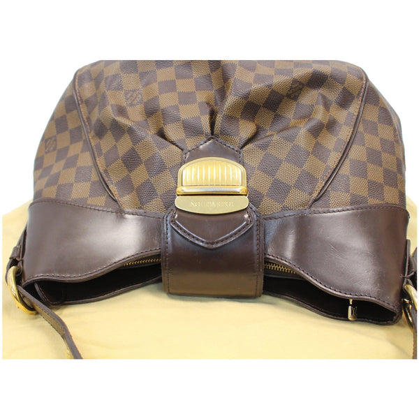 Logo on front Louis Vuitton Sistina MM Shoulder Bag