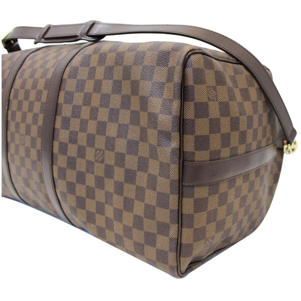 LOUIS VUITTON Keepall Bandouliere 55 Damier Ebene Travel Bag Brown