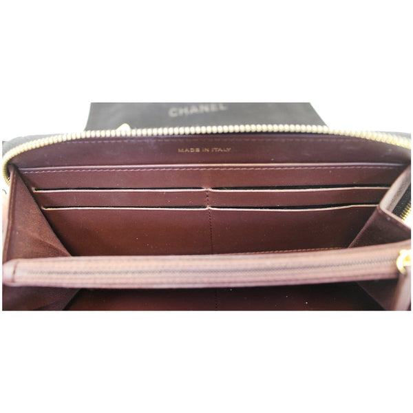 CHANEL Black Caviar Leather Zippy Wallet Black-US