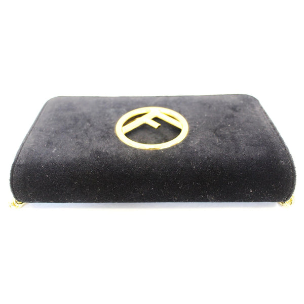 Fendi Wallet Velvet On Chain Crossbody Bag - front view