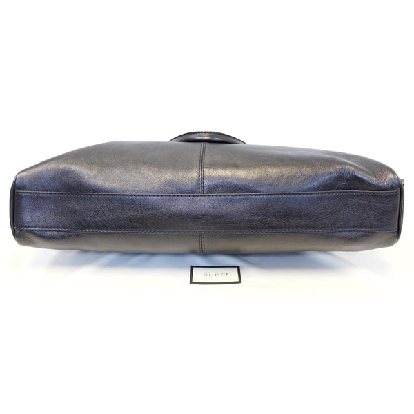 GUCCI Rebelle Top Handle Black Leather Satchel Handbag-US