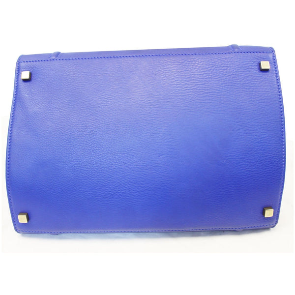 CELINE Phantom Luggage Medium Blue Leather Tote Bag-US