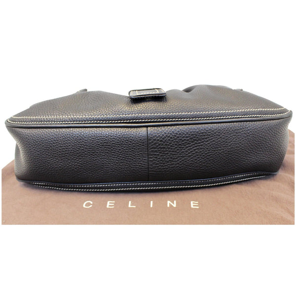 Celine Satchel Buckle Bag in Black - Bottom view