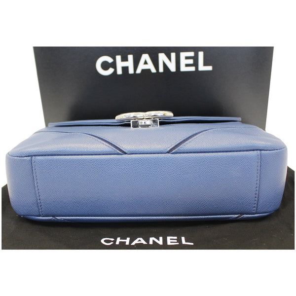 CHANEL CC Chevron Flap Shoulder Crossbody Bag Blue-US