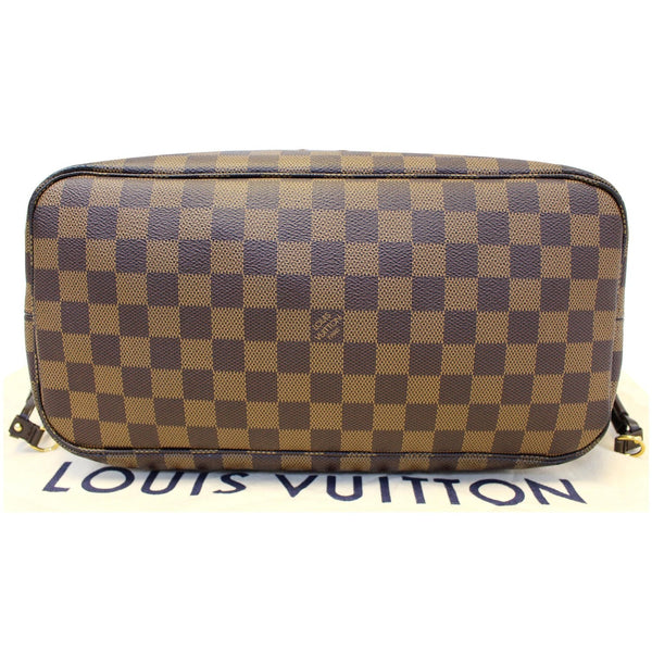 LOUIS VUITTON Neverfull MM Damier Ebene Shoulder Bag Brown
