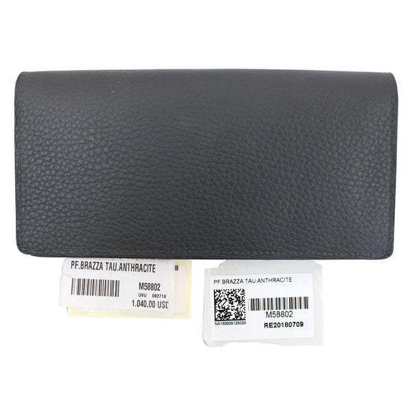 Louis Vuitton Brazza Wallet Taiga Leather Grey - Full View