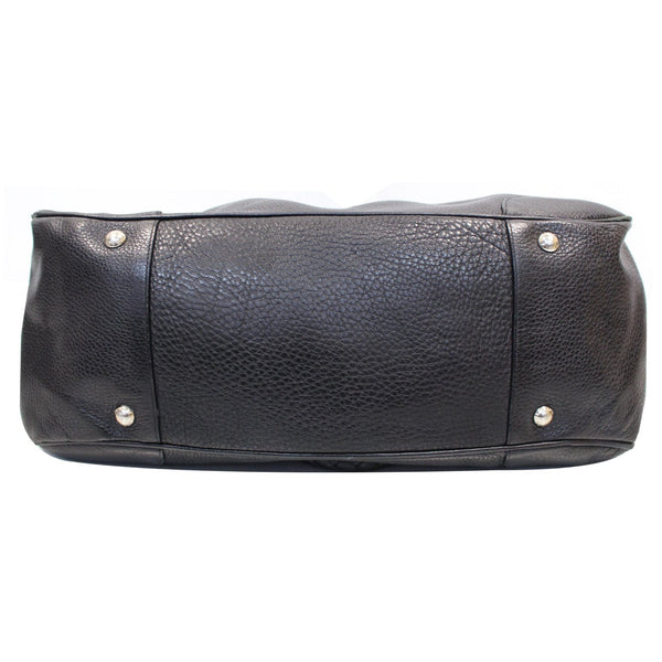 PRADA Vitello Daino Satchel Bag Black