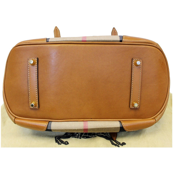 BURBERRY Blaze House Check and Leather Shoulder Bag Brown-US