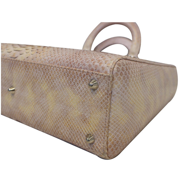 Christian Dior Lady Dior Large Python Shoulder Bag Blush Pink