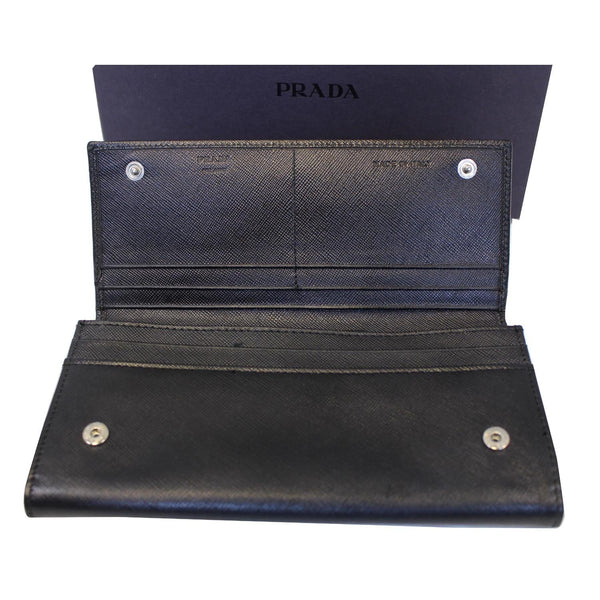 Prada Triangle Continental Flap Wallet - interior view