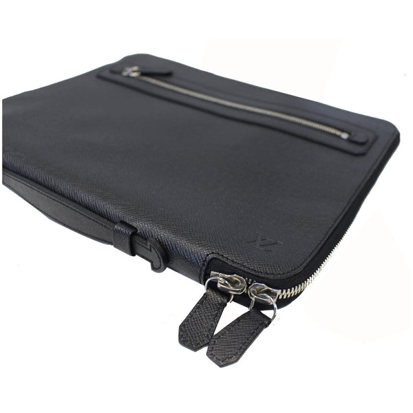 LOUIS VUITTON Vladimir Taiga Leather Document Clutch Bag Grey-US