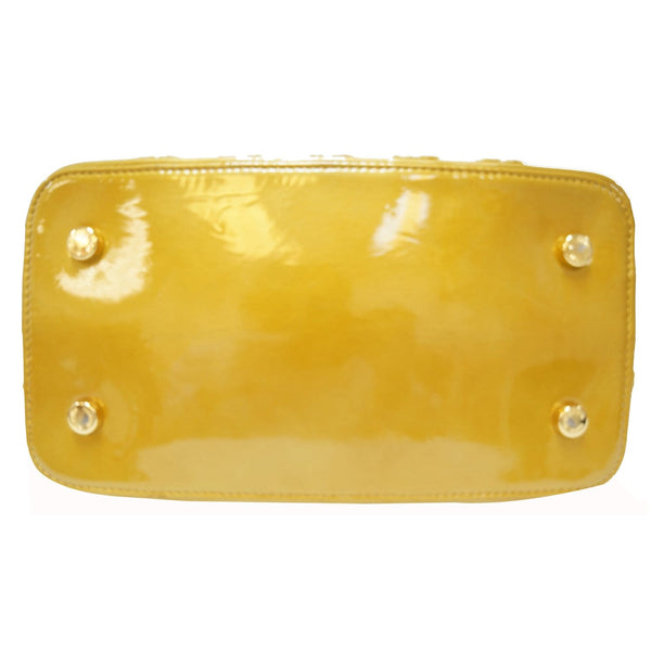 LOUIS VUITTON Lockit Lambskin Monogram Fascination Satchel Bag Mustard