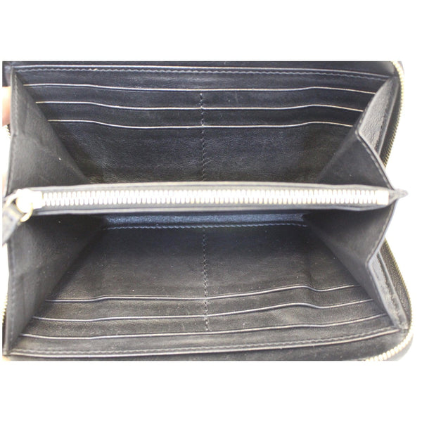 BURBERRY Elmore House Check Calfskin Zip Around Wallet Black-US