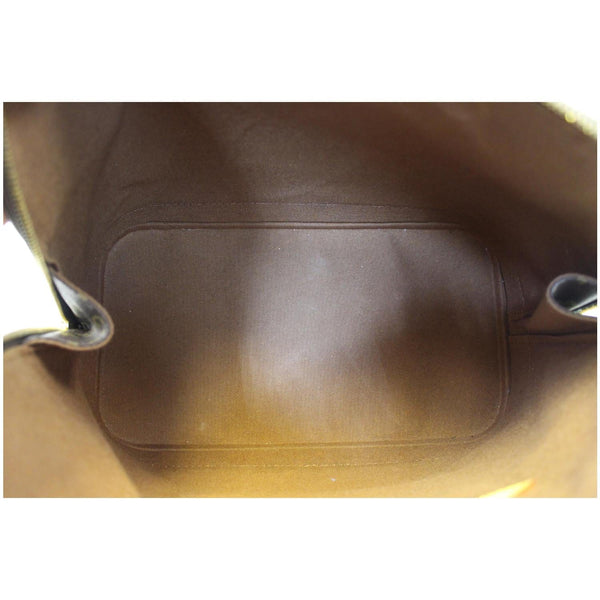 Louis Vuitton Alma Monogram Canvas Satchel Bag Brown - inside view