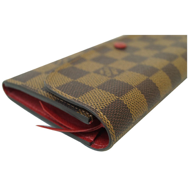 LOUIS VUITTON Emilie Damier Ebene Wallet Brown