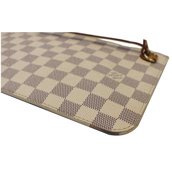 LOUIS VUITTON Pochette Wristlet Pouch Damier Azur Neverfull MM/GM Rose Ballerine