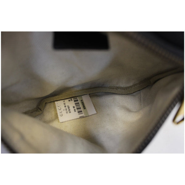 GUCCI Print Leather Black Belt Waist Bum Bag Small 527792-US